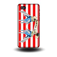 Nautical Stripe Swallow Red - Personalised Phone Cases