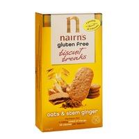 nairns gluten free biscuit breaks oats stem ginger 160g 160g