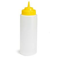 Natural Squeeze Bottle with Yellow Top 32oz / 945ml (Single)