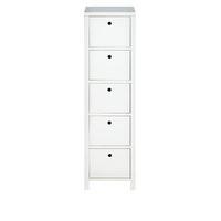 Nagoya 5 Drawer Tallboy White
