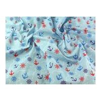 nautical inspired polycotton dress fabric