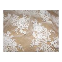 naomi beaded border scalloped edge couture bridal lace fabric white