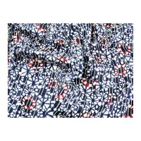 nautical liferings print cotton poplin dress fabric blue