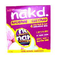 nakd rhubarb custard multipack 4 pack