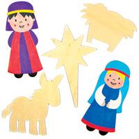 Nativity Wooden Shapes (Pack of 10)