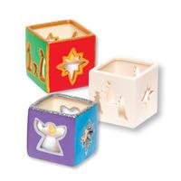 nativity ceramic tealight holders box of 4