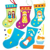 nativity stocking sewing kits pack of 3