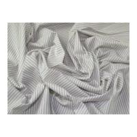 Narrow Stripe Print Cotton Dress Fabric Stone