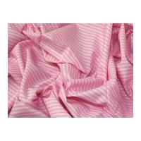 Narrow Stripe Print Cotton Dress Fabric Baby Pink