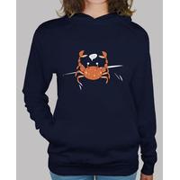 navy sweatshirt little crab