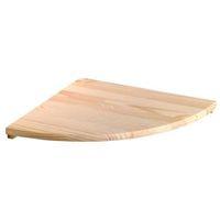 Natural Unfinished Corner Shelf (L)300mm (D)300mm