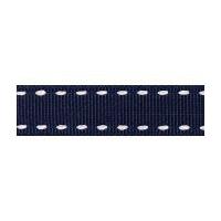 navy blue running stitch grosgrain ribbon 15 mm x 4 m