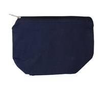 Navy Blue Cotton Zip Bag