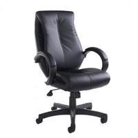 nantes leather faced manager chair black