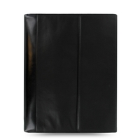 nappa zipped folio with removeable rings