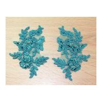 naomi beaded couture bridal lace appliques turquoise