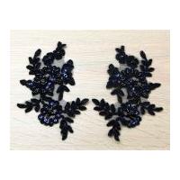 naomi beaded couture bridal lace appliques navy blue