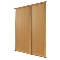 Natural Oak Effect Sliding Wardrobe Door (H)2223 mm (W)610 mm Pack of 2