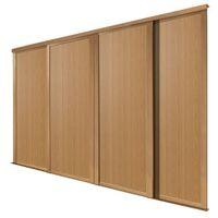 Natural Oak Effect Sliding Wardrobe Door (H)2223 mm (W)762 mm Pack of 4