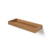 natural oak effect storage shelf l401mm d151mm