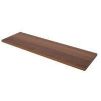 Natural Walnut Effect Shelf Board (L)605mm (D)240mm