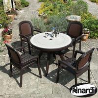 nardi toscana 4 seater set with beta chairs in coffee europa leisure t ...