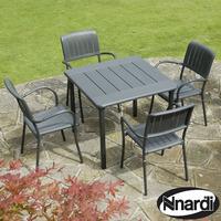 Nardi Maestrale 4 Seater Set with Musa Chairs in Coffee Europa Leisure Maestrale 4 Seater Set with Musa Chairs in Coffee