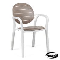 Nardi Palma Chair in Turtle Dove and White