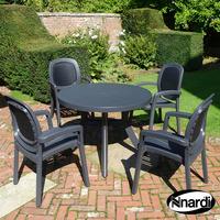 Nardi Toscana 4 Seater Dining Set in Anthracite with Beta Chairs