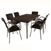 Nardi Maestrale 6 Seater Set with Musa Chairs in Coffee Europa Leisure Maestrale 6 Seater Set with Musa Chairs in Coffee