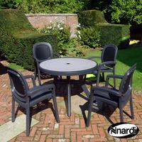 Nardi Toscana 4 Seater Ravenna Dining Set in Anthracite with Beta Chairs