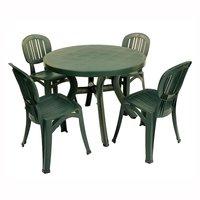 Nardi Toscana 4 Seater Dining Set in Green with Elba Chairs