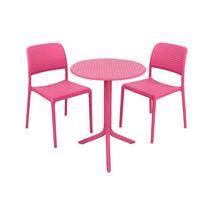 Nardi Step Standard with 2 Bistrot Chairs, Pink