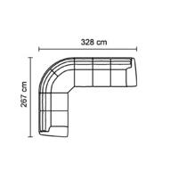 Naples Corner Sofa 2x3 Seater [016+029+001+017]