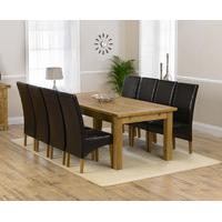 Napoli 220cm Solid Oak Extending Dining Table with Vienna Chairs