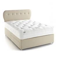 Natural Wool 1600 Mattress And 0 Drawer Platform Top Divan Set - Butterscotch - Single