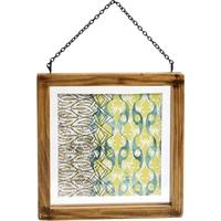 Natural Wooden Frame with Metal Chain 18cm (Set of 4)
