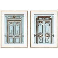 Natural Wooden Frame Prints French Salon Doors (Set of 2)