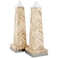 Natural Bone Obelisk Sinan (Set of 2)