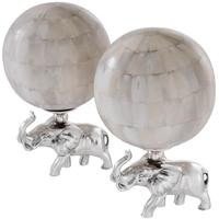 Natural Bone Object Elephanti (Set of 2)