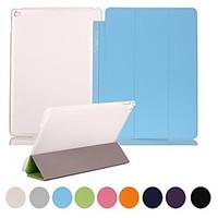 Natusun Slim Smart Soft PU leather Cover Hard Translucent Plastic Shell Integrated with Sleep Bracket for iPad air 2