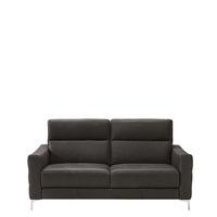 Natuzzi Laurentina Leather Loveseat, Coffee Brown