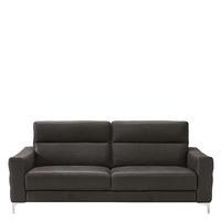 Natuzzi Laurentina Leather 3 Seater Sofa, Coffee Brown