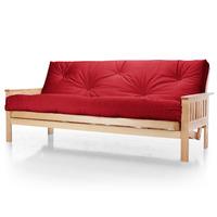 Nashville Futon Louisa Red Deluxe Mattress