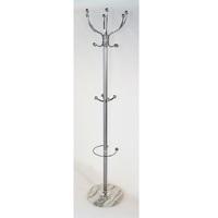Naxis Metal Coat And Hat Stand In Silver With Marble Base