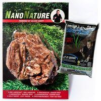 NanoNature Samurai Rock Set - 5 rocks + 3 litres NatureSoil brown, fine