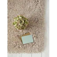 Natural Sand Super Soft Polyester Shaggy Rug 60x120