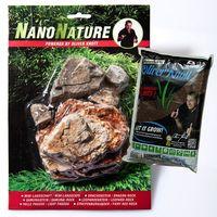 NanoNature Pale Pagoda Rock Set - 5 rocks + 3 litres NatureSoil brown, fine