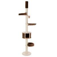 natural paradise ceiling cat tree xl chocolate