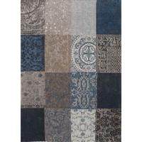 Navy Denim Patchwork Rug Vintage - Louis De Poortere 200x280